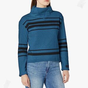 PUMA GOLF Long Sleeve Slouchy Fleece in Gibraltar Sea Heather-Black Women's XXL